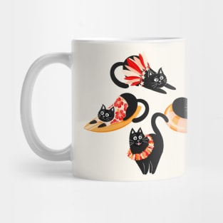 Purrfect Purradise - red and tangerine Mug